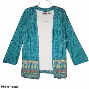 Cato Kimono wrap plus size 2X  geometric print. 601